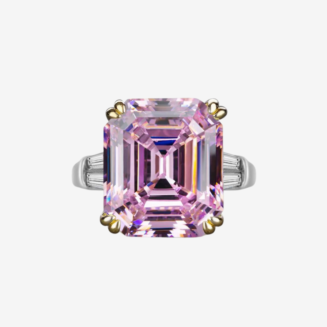 9.52 Carat, Fancy Pink, Asscher Cut Cocktail Ring