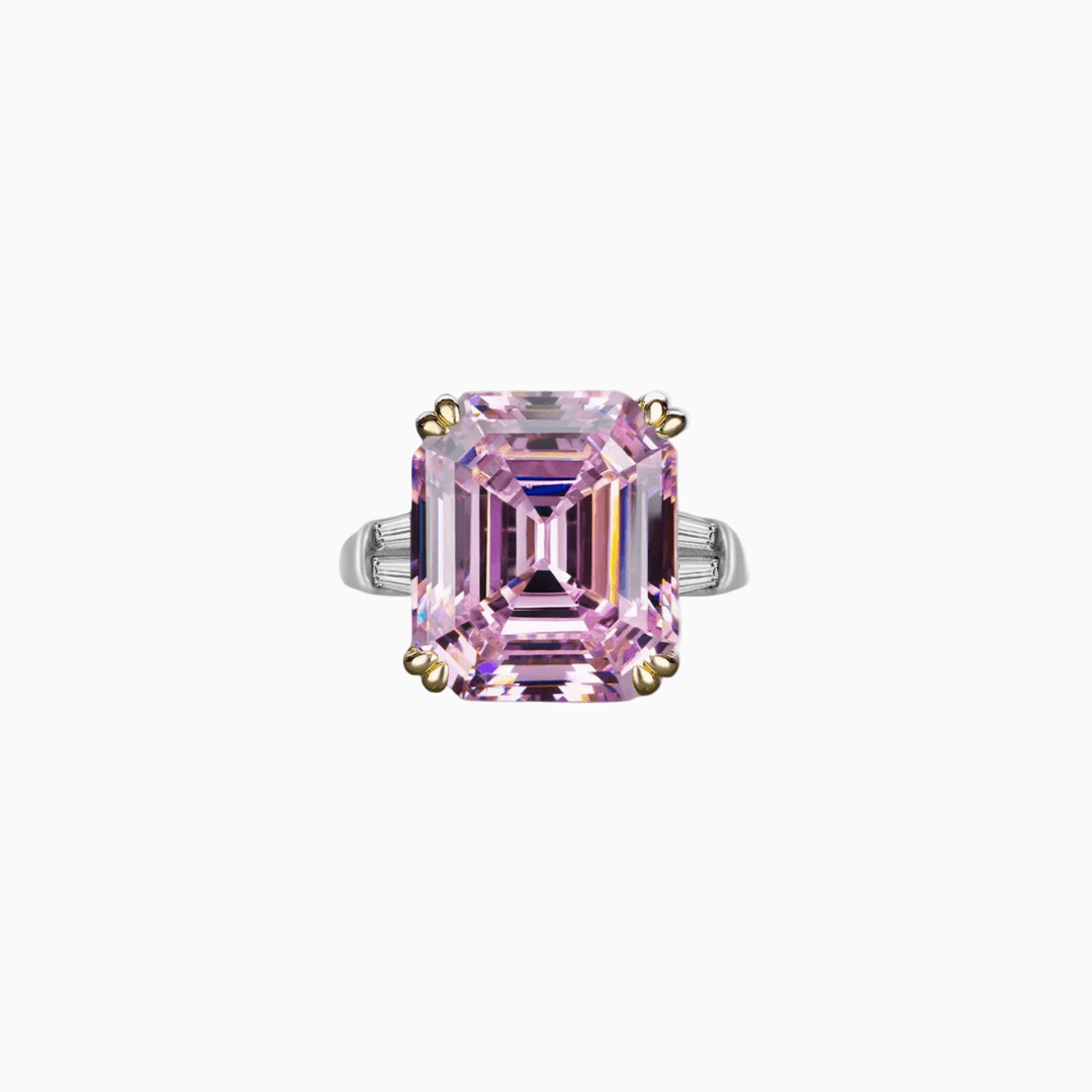 9.52 Carat, Fancy Pink, Asscher Cut Cocktail Ring - MargalitRings