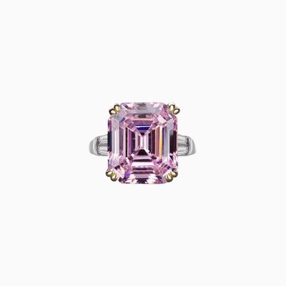 9.52 Carat, Fancy Pink, Asscher Cut Cocktail Ring - MargalitRings