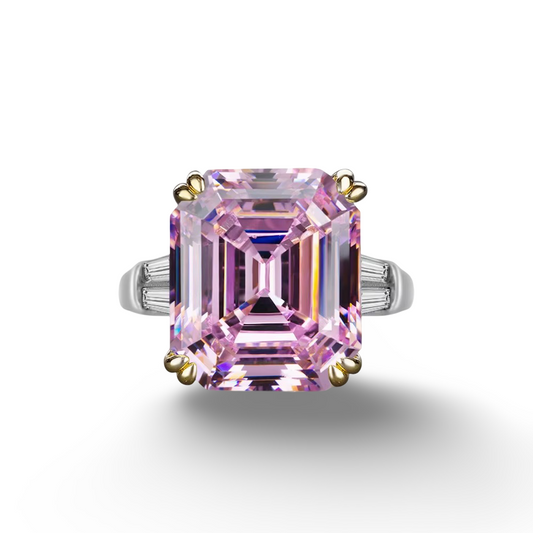 9.52 Carat, Fancy Pink, Asscher Cut Cocktail Ring