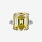 9.52 Carat, Fancy Yellow, Asscher Cut Cocktail Ring