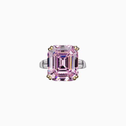9.52 Carat, Fancy Pink, Asscher Cut Cocktail Ring - MargalitRings