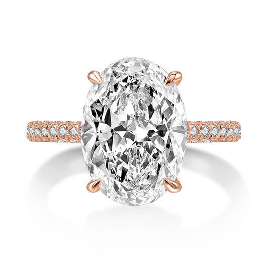 Blake Lively Engagement Ring from Ryan Reynolds, celebrity engagement rings, rose gold, diamond simulant engagement rings