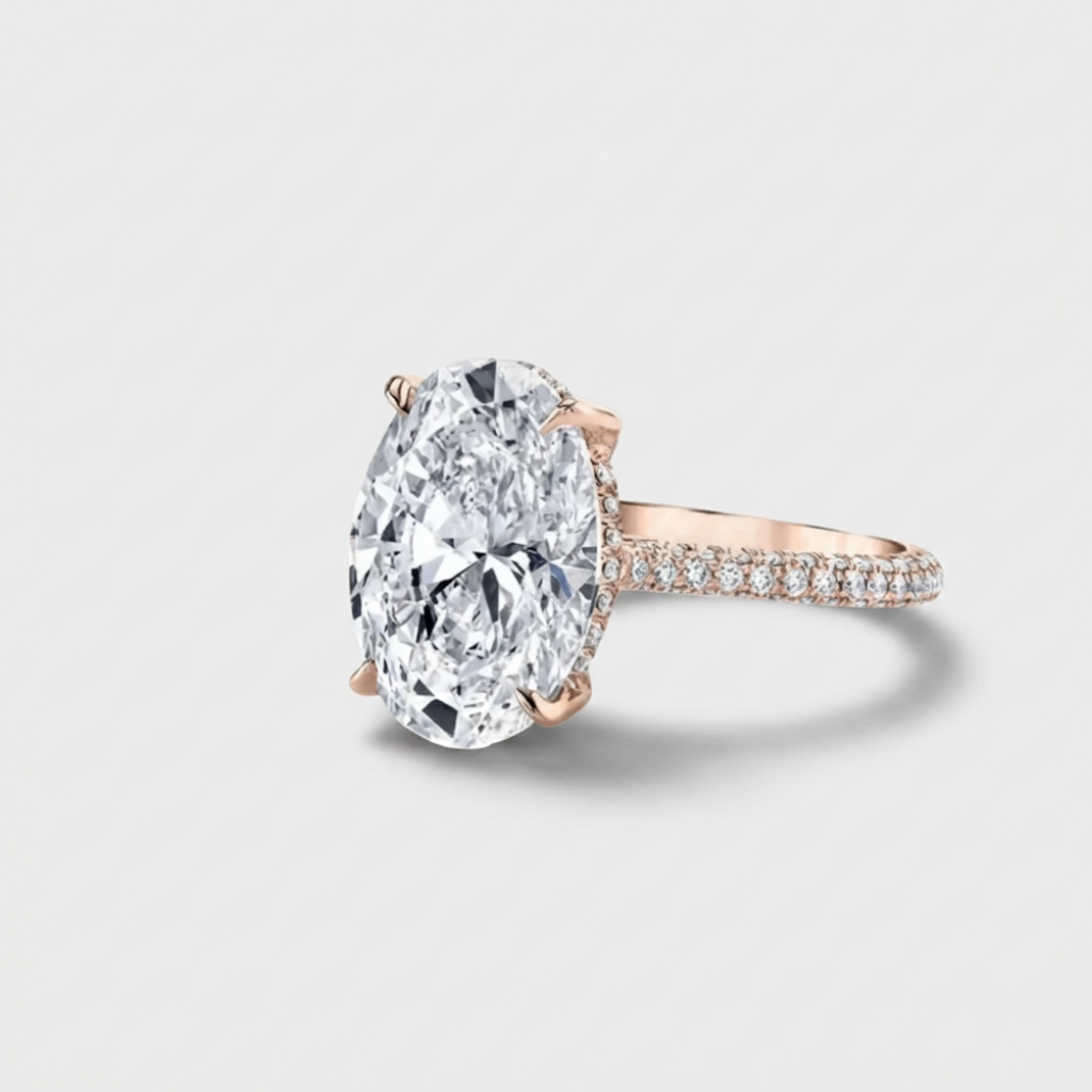 Blake Lively Engagement Ring, Oval Shape, Rose Gold, 5 Carats