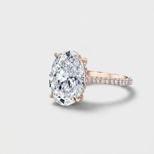 Blake Lively Engagement Ring, Oval Shape, Rose Gold, 5 Carats