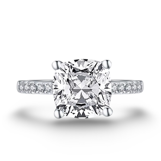 Cushion Cut Engagement Ring, 3.25 Carats