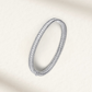 Diamond 1 Row Bangle, Sterling Silver
