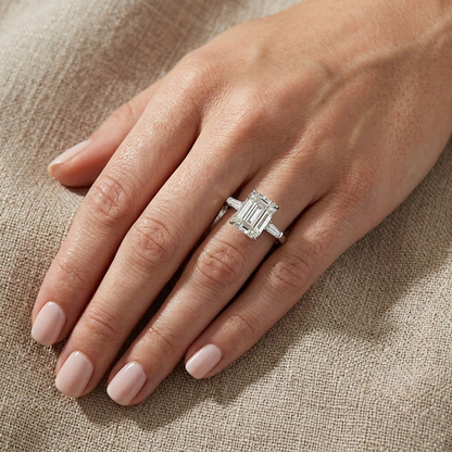 Emerald Cut, Engagement Ring, 5 Carats