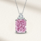Fancy Pink, Radiant Cut, Pendant Necklace, 14 Carat
