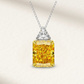 Fancy Yellow, Radiant Cut, Pendant Necklace, 14 Carat
