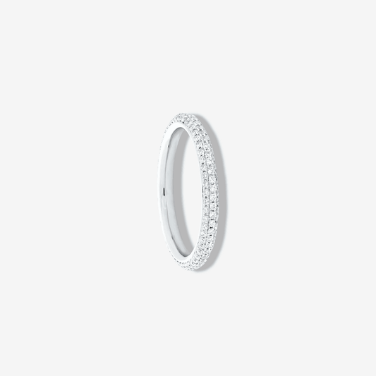 Frida Aasen Eternity Ring, 3 Row Micro Pave - MargalitRings