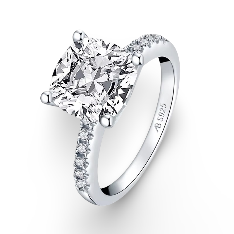 Cushion Cut Engagement Ring, 3.25 Carats