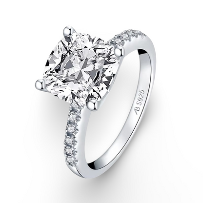 Cushion Cut Engagement Ring, 3.25 Carats