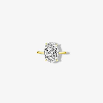 Hailey Bieber Engagement Ring, Oval Cut Ring, 6 Carats, Gold - MargalitRings