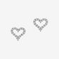 Heart-shaped moissanite bridal earrings in 925 sterling silver, featuring a sparkling and romantic design by Margalit Rings gifts for her