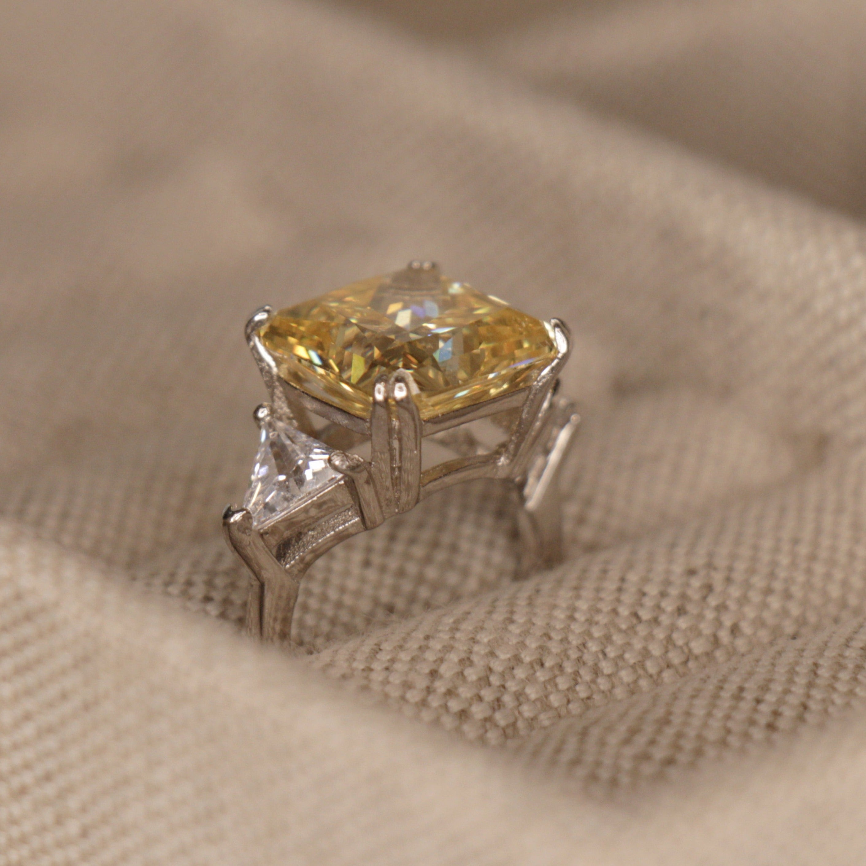 Faux canary hot sale diamond ring