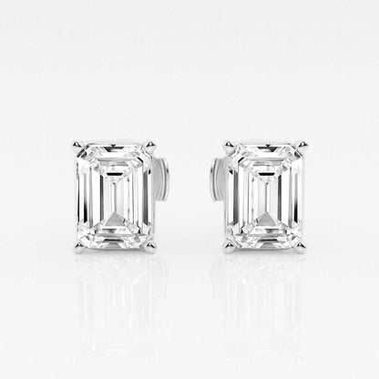 emerald cut bridal wedding day earrings, bridal studs, wedding earrings, brides earrings