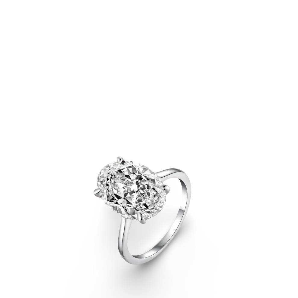Hailey Bieber, Oval Cut Ring, 6 Carats, Gold