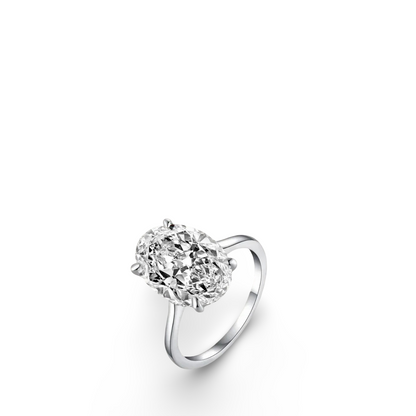 Hailey Bieber, Oval Cut Ring, 6 Carats, Gold