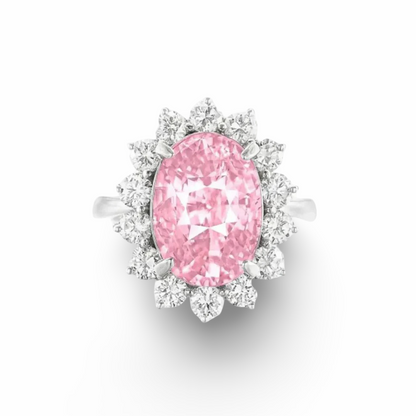 Lady Gaga's Engagement Ring, Pink Oval Sapphire, 6 Carats