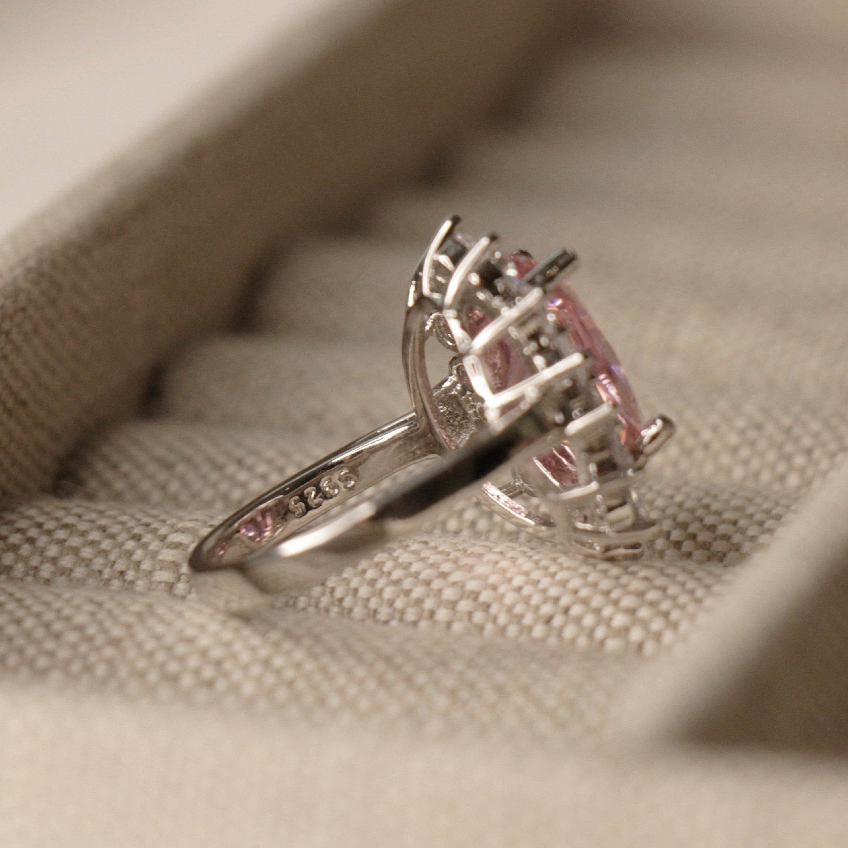 Lady Gaga Engagement Ring Pink Diamond Oval Sapphire 6 Carats Halo