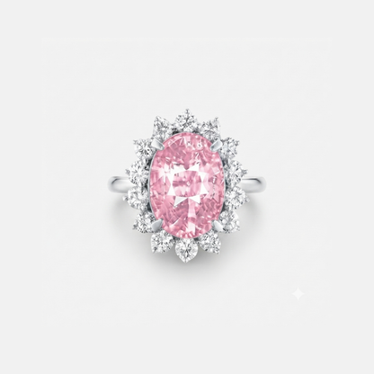 Lady Gaga's Engagement Ring, Pink Oval Sapphire, 6 Carats