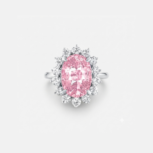 Lady Gaga's Engagement Ring, Pink Oval Sapphire, 6 Carats