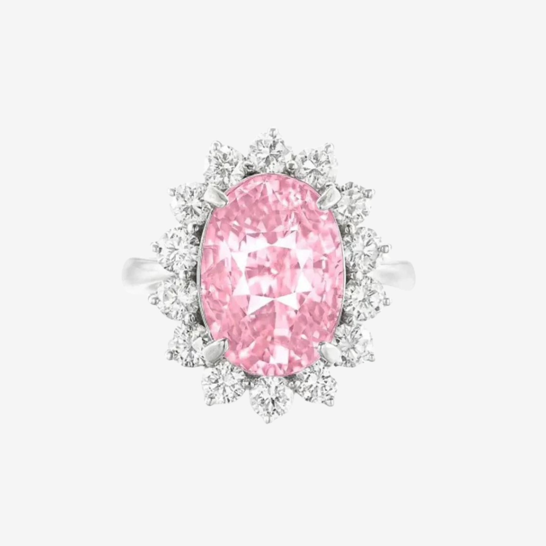 Lady Gaga's Engagement Ring, Pink Oval Sapphire, 6 Carats