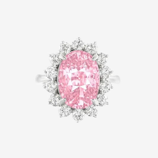 Lady Gaga's Engagement Ring, Pink Oval Sapphire, 6 Carats