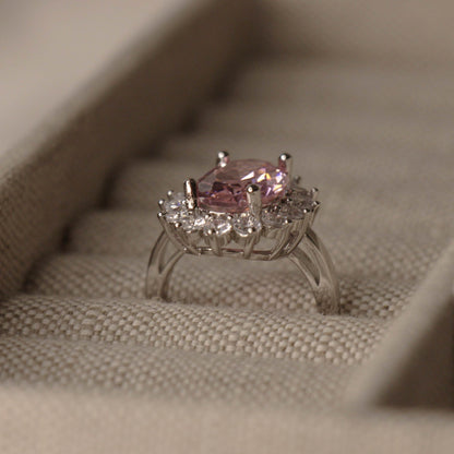 Lady Gaga's Engagement Ring, Pink Oval Sapphire, 6 Carats - MargalitRings