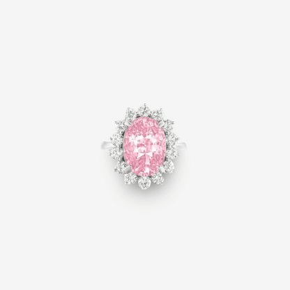 Lady Gaga's Engagement Ring, Pink Oval Sapphire, 6 Carats - MargalitRings