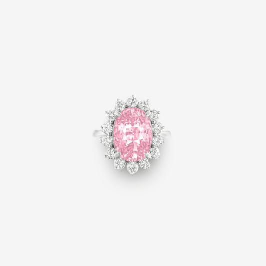 Lady Gaga's Engagement Ring, Pink Oval Sapphire, 6 Carats - MargalitRings