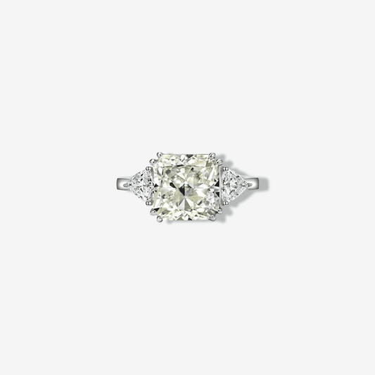 3 Carat, Light Yellow Diamond, Princess Cut, Cocktail Ring - Margalit Rings