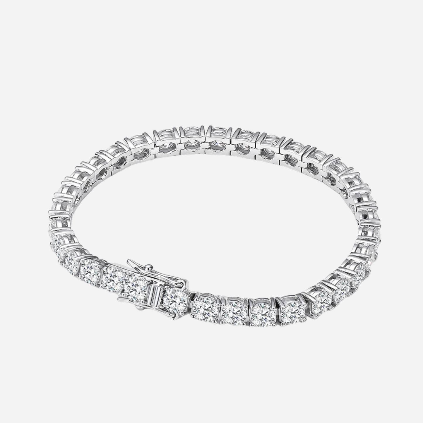Moissanite Tennis Necklaces for Women, Round Brilliant | Wedding Day Jewellery, Diamond Simulant Jewellery by Margalit Rings