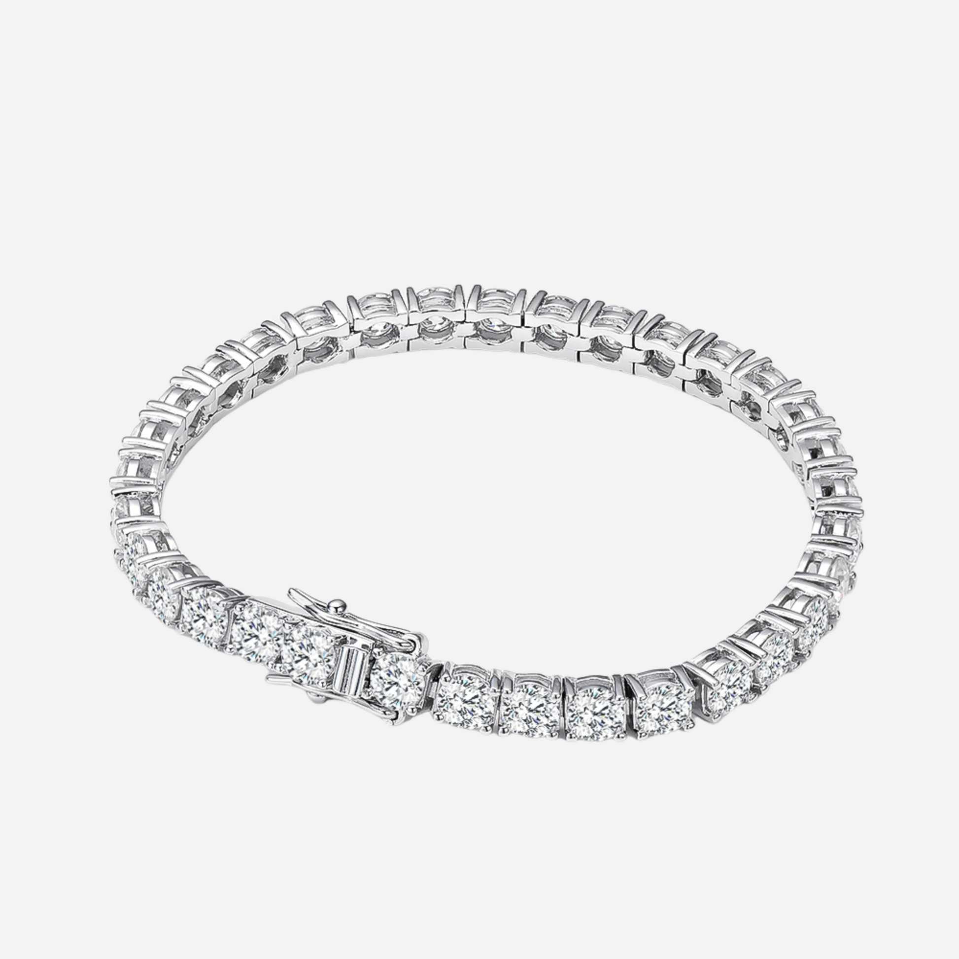 Moissanite Tennis Necklaces for Women, Round Brilliant | Wedding Day Jewellery, Diamond Simulant Jewellery by Margalit Rings