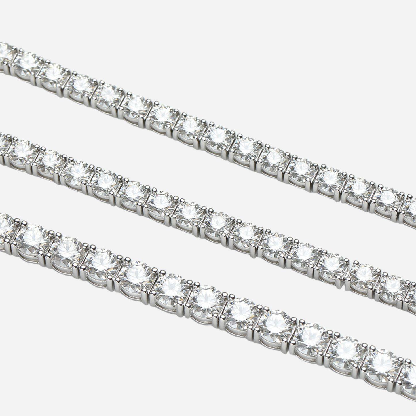 Moissanite Tennis Necklaces for Women, Round Brilliant | Wedding Day Jewellery, Diamond Simulant bracelet