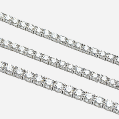 Moissanite Tennis Necklaces for Women, Round Brilliant | Wedding Day Jewellery, Diamond Simulant bracelet