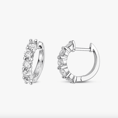 Wedding Day Diamond Hoops, Yellow Silver Bridal Jewellery