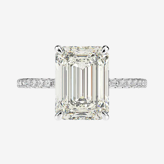 Nicola Peltz, Emerald Cut Engagement Ring, 5 Carats radiant cut