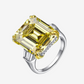 9.52 Carat, Fancy Yellow, Asscher Cut Cocktail Ring