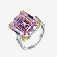 9.52 Carat, Fancy Pink, Asscher Cut Cocktail Ring