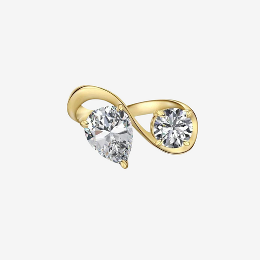 Moi Et Toi Engagement Ring, Yellow Gold