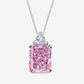 Fancy Pink, Radiant Cut, Pendant Necklace, 14 Carat