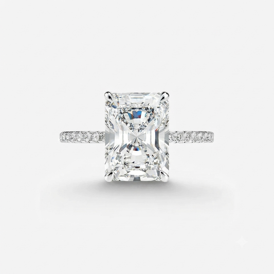 Radiant Cut Engagement Ring, 5 Carats - MargalitRings