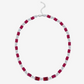 Red Ruby & Diamond Riviere Wedding Necklace, Bridal Jewellery