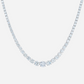 Riviera Line Necklace with Graduated Moissanite Stones 