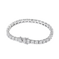 Moissanite Round, Tennis Bracelet, Sterling Silver