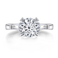 Round Solitaire Engagement Ring, 2 Carats, Tapered Baguettes by Margalit Rings front