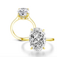 Hailey Bieber, Oval Diamond Engagement Ring For Her, 5 Carats, Halo, Gold by Margalit Rings