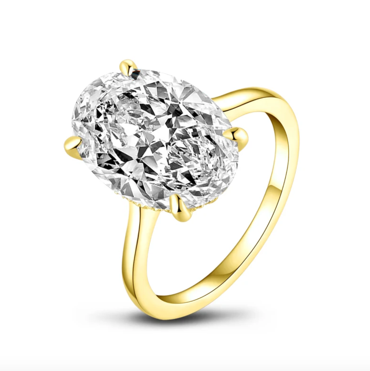 Hailey Bieber, Oval Cut Engagement Ring, 5 Carats, Gold